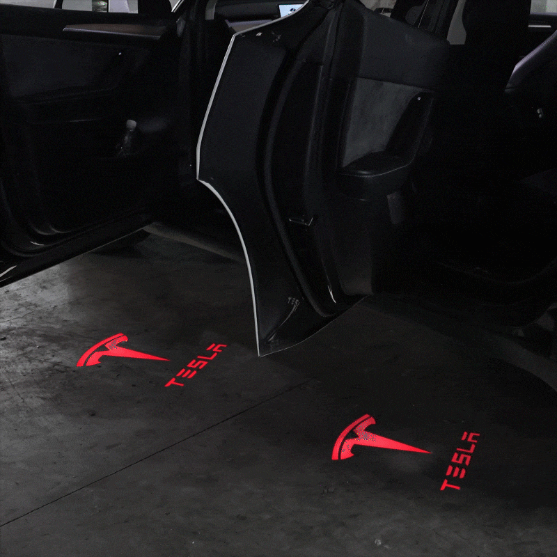 Model Y Juniper/ 3 Highland Puddle Lights Multi-Color T Logo Door Projection Lights with Factory Screen Control