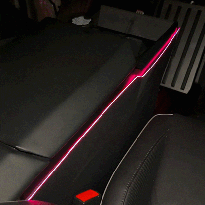 Cybertruck Interior Ambient Lighting Center Console RGB Chasing Lights LED Light Strip with OEM Screen Control