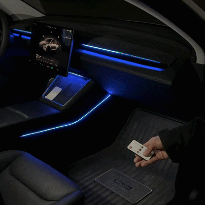Model 3/Y Ambient Lighting Center Console Dashboard Light Strip with AI Voice Control LED Interior Lights 2.0