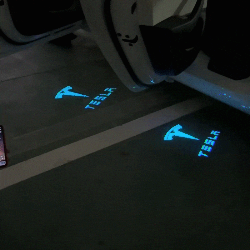 Model Y Juniper Puddle Lights 64-Color Changing Door Projection Lights with Smart APP Control for Model 3/Y/X/S
