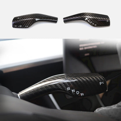 Model Y 3 Real Carbon Fiber Interior Accessories Column Gear Shift Cover for Tesla