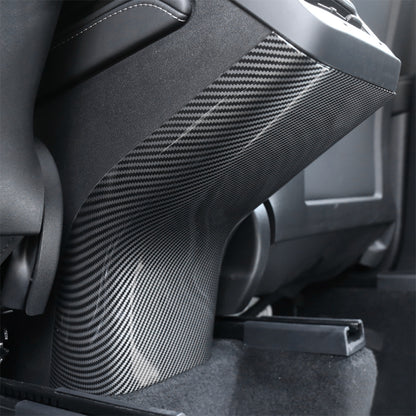 Model 3/Y Rear Door Sill Prevention Kick Plate Rear Guard Pedal | Carbon Fiber Texture for Tesla