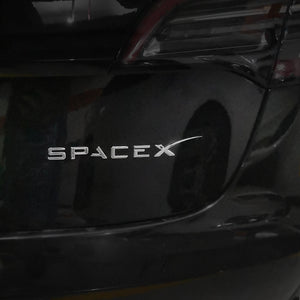 SPACEX Decals 3D Metal Tesla Emblem Sticker Tesla LOGO Cover for Model 3 Y X S Accessories