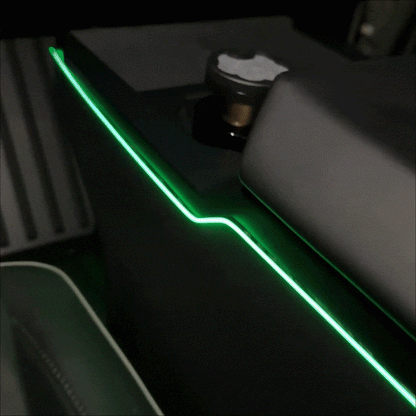 Cybertruck Interior Ambient Lighting Center Console RGB Chasing Lights LED Light Strip with OEM Screen Control