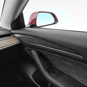 Tesla Model 3 Y(2021-2023 Year) Front Door Suede Cover Tesla Interior Auto Accessories