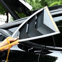 Tesla Model 3 Y Rear Side Window Louvers Air Vent Scoop Louvers Covers Carbon Fiber 2pcs