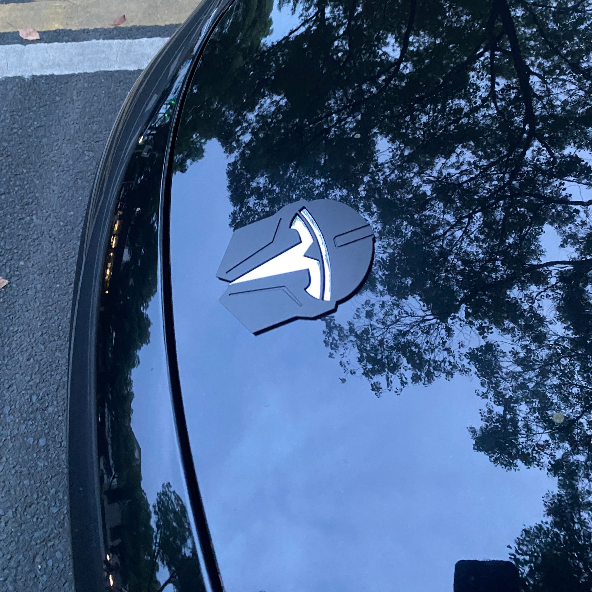 New Tesla Logo Mandalorian logo Tesla With Superhero Graphics