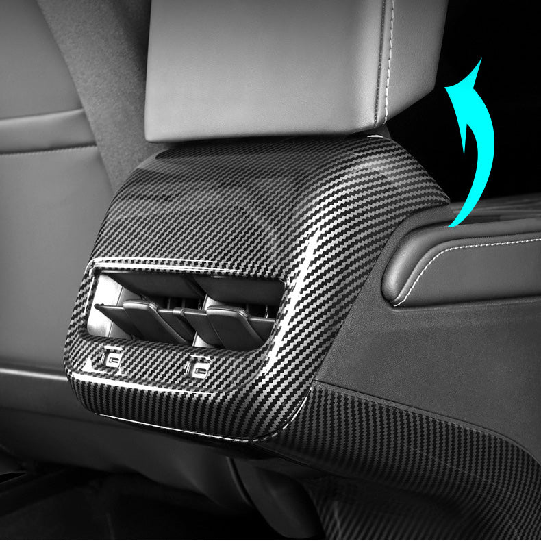 EVBASE Real Carbon Fiber Tesla Model 3 Y Rear Air Outlet Vent Cover Ge -  EVBASE-Premium EV&Tesla Accessories