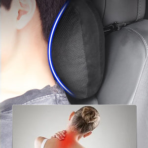 Suede Car Headrest Car Pillow Car Driving Seat Waist Support Car A