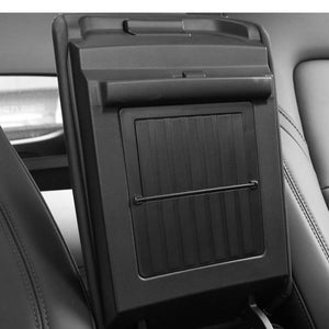 Tesla Model 3 Y Armrest Hidden Storage Box One-Touch Center Console Organizer