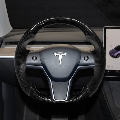 Model 3 Y Steering Wheel Carbon Fiber Personality Customize with Heating Function For Tesla