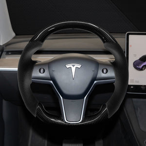 Tesla Model 3 Y Steering Wheel Carbon Fiber Personality Customize with Heating Function