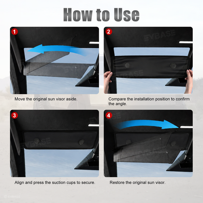 Cybertruck Upper Front Windshield Sun Shade Anti-Glare Mesh Visor