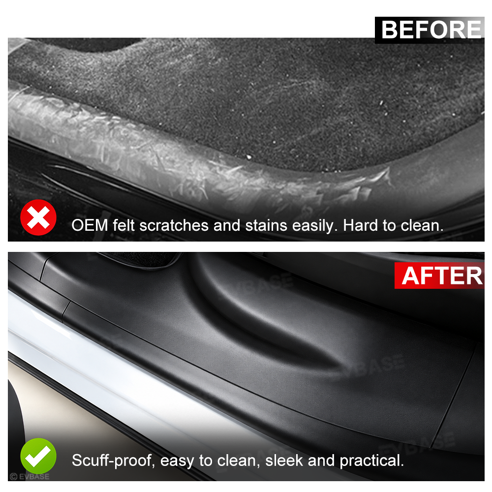 Model Y L Door Sill Protector Front & Rear Anti-Scratch Door Sill Guards TPE Door Entry Protective Covers