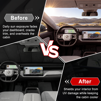 Windshield Sunshade for Rivian R2 OEM-Style Front Window Shade Heat Insulation & UV Protection