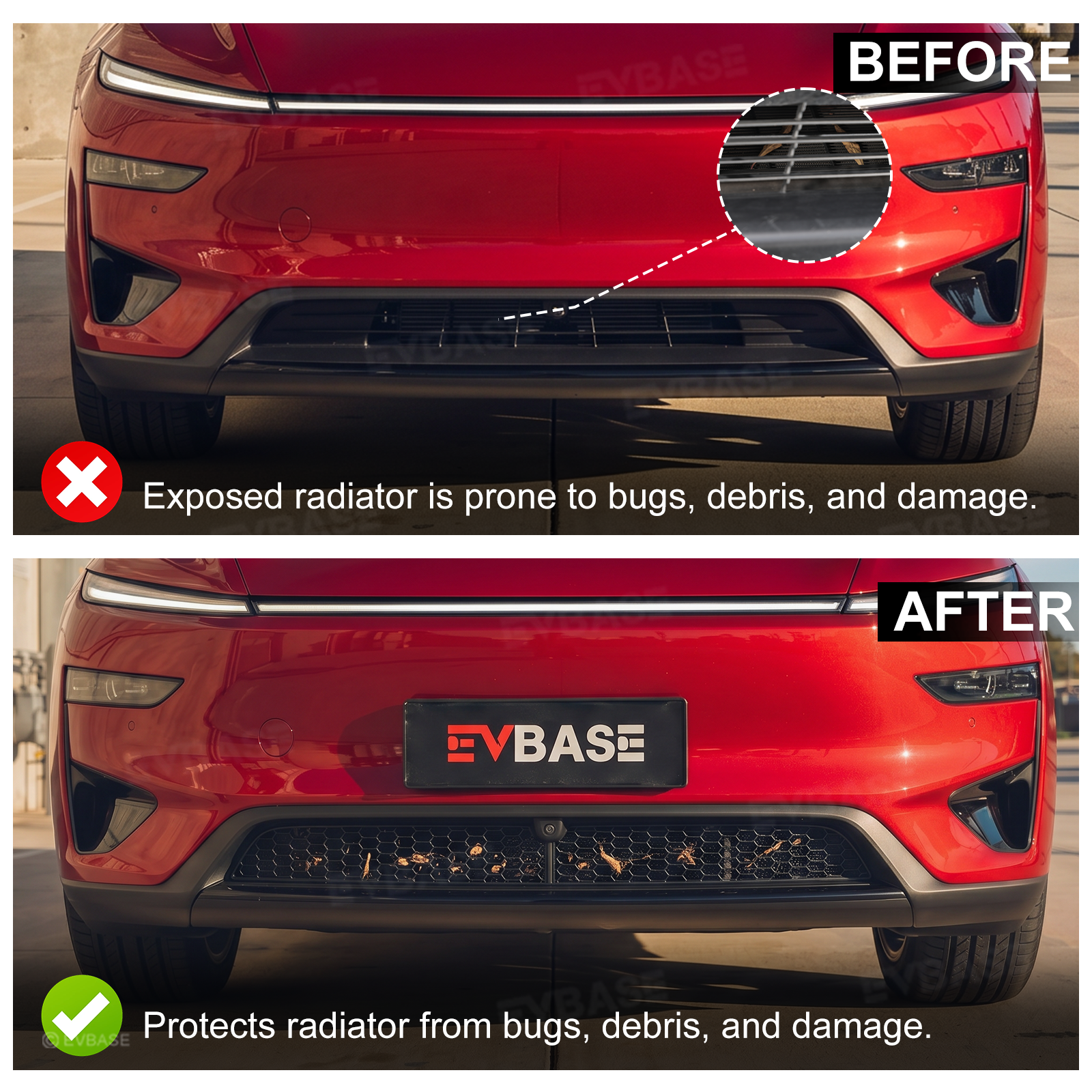 Model Y Juniper Performance Front Grille Mesh Insert Radiator Protector Insect & Debris Protection Panel