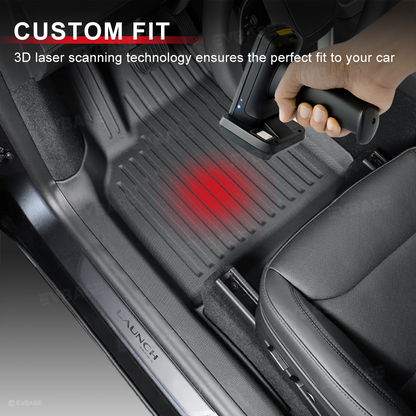 Model Y Juniper Full Coverage Floor Mats with Door Sill Protection TPE Anti-Slip Trunk Mats Cargo Liners Back Seat Covers All Weather Protection