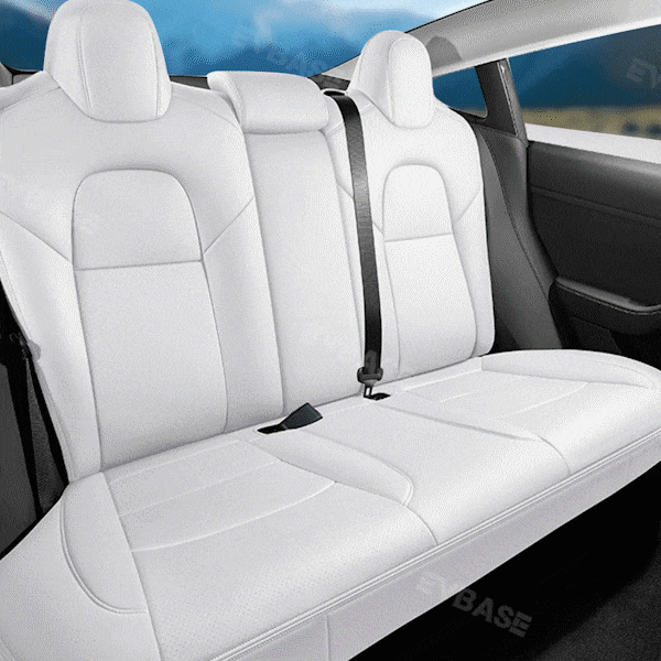 Model Y 3 Custom Seat Covers Cushion Breathable NAPPA Litchi Vegan Leather For Tesla