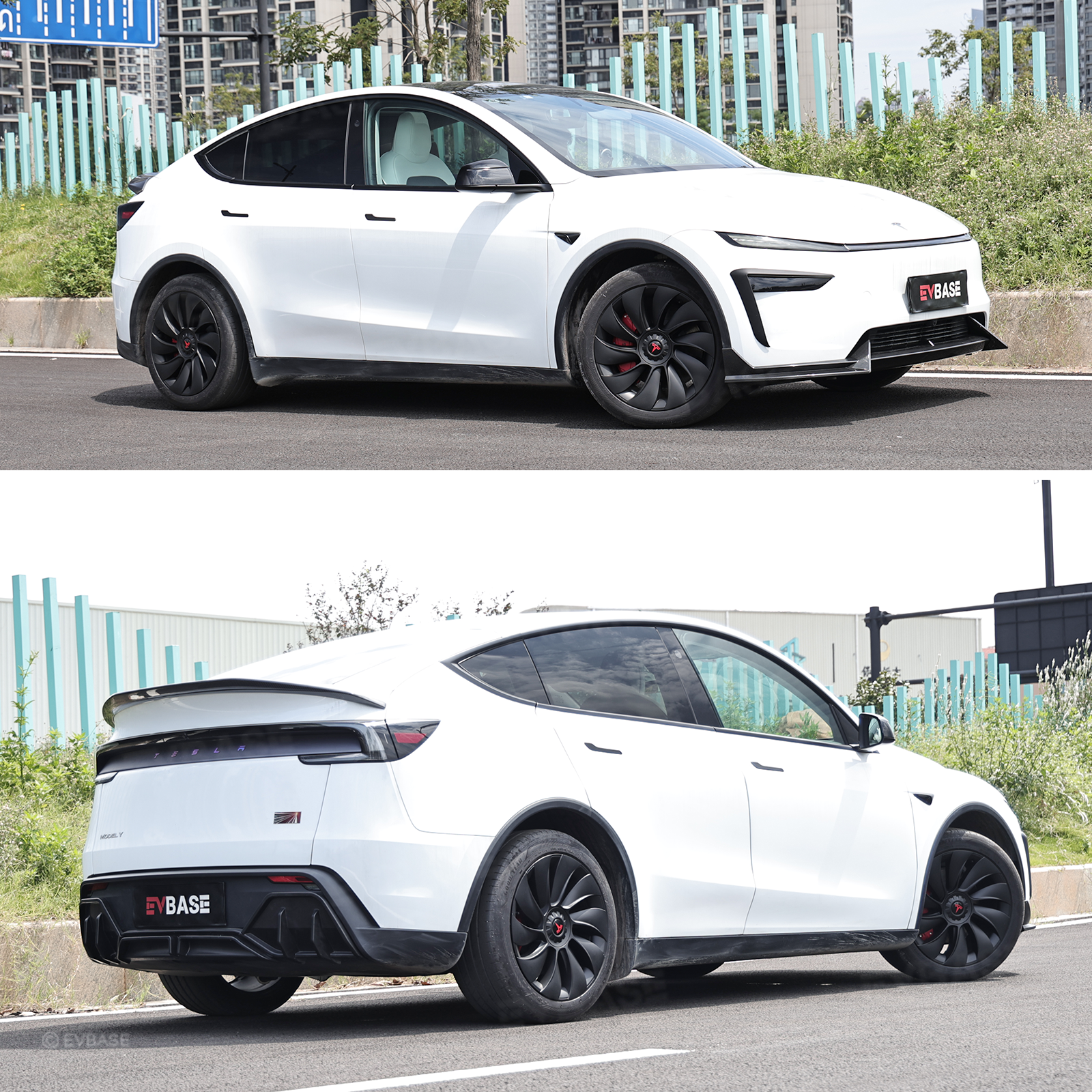 Model Y Juniper 19 inch Wheel Covers Überturbine Style Matte Hubcaps for Tesla Crossflow Wheels