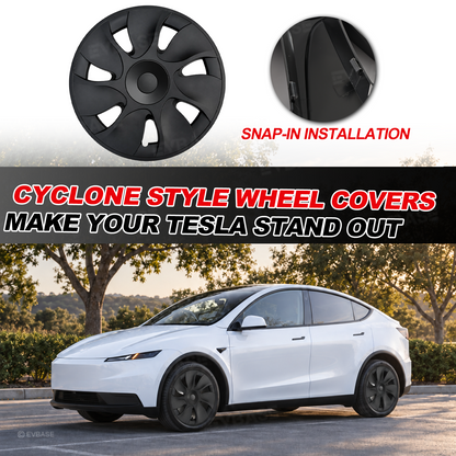 Model Y Juniper Standard 18inch Wheel Covers Aperture Wheels Cyclone Style Hubcaps