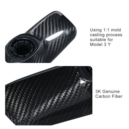 Interior Rearview Mirror Cover Model 3 Y Real Carbon Fiber Rearview Mirror Backside Overlay for Tesla