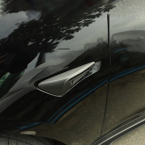 EVBASE Fibra de carbono Tesla Side Camera Turn Signal Cover para el modelo 3 Y X S
