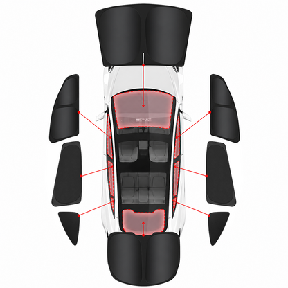 Model Y Juniper Sunshade Front & Rear Windshield Shade Side Window Sun Visor Glass Roof Sunshade Sun Protection Heat Insulation