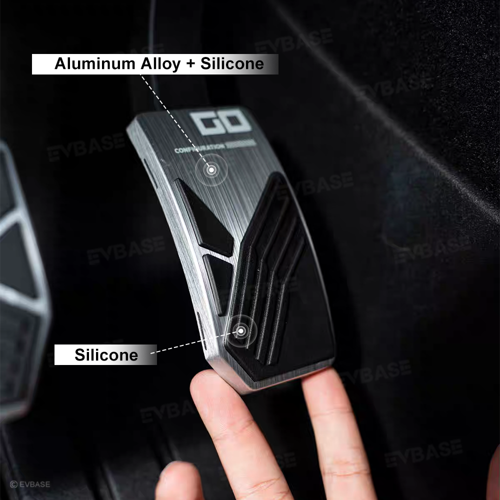 Model Y/ YL/ 3 Aluminum Alloy Brake & Accelerator Pedal Covers Non-Slip Foot Pedals Pads Set