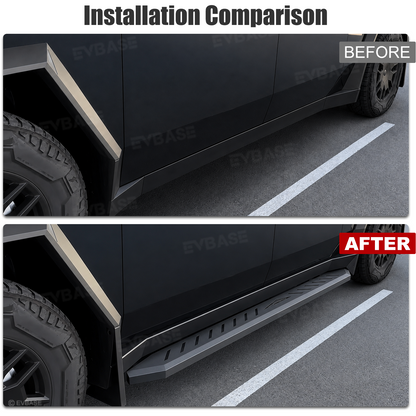 Cybertruck Running Boards Heavy-Duty Anti-Slip Side Steps Nerf Bars Exterior Brackets for Tesla