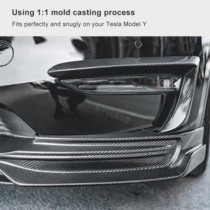 Model Y Real Carbon Fiber Full Body Kit CMST Tesla Retrofit Parts Bumper Side Skirts Spoiler Wing