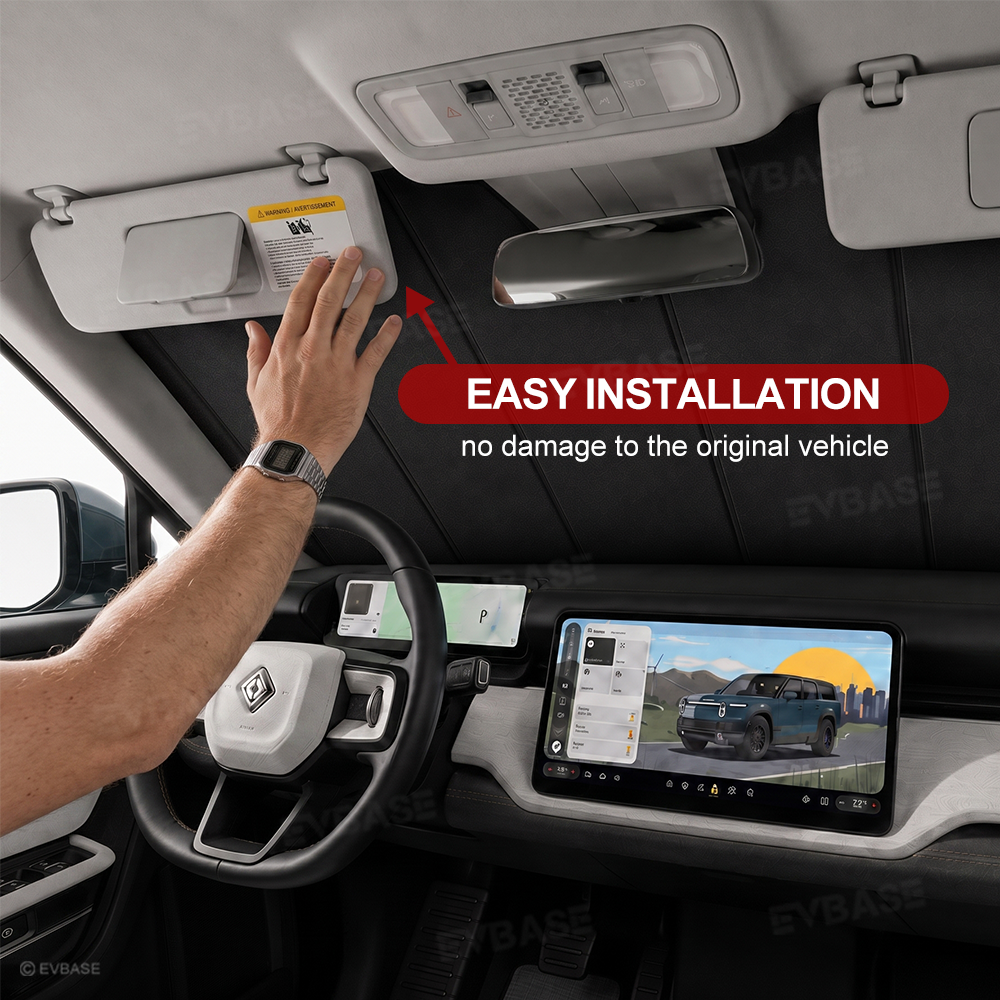 Windshield Sunshade for Rivian R2 OEM-Style Front Window Shade Heat Insulation & UV Protection