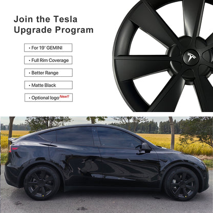 EVBASE Tesla Model Y Gemini Wheel Covers 19inch Aftermarket Wheel covers for Model Y