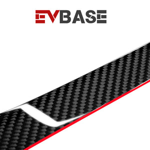 2023 EVBASE Tesla Red Real Carbon Fiber Spoiler Wing for Model 3 Y