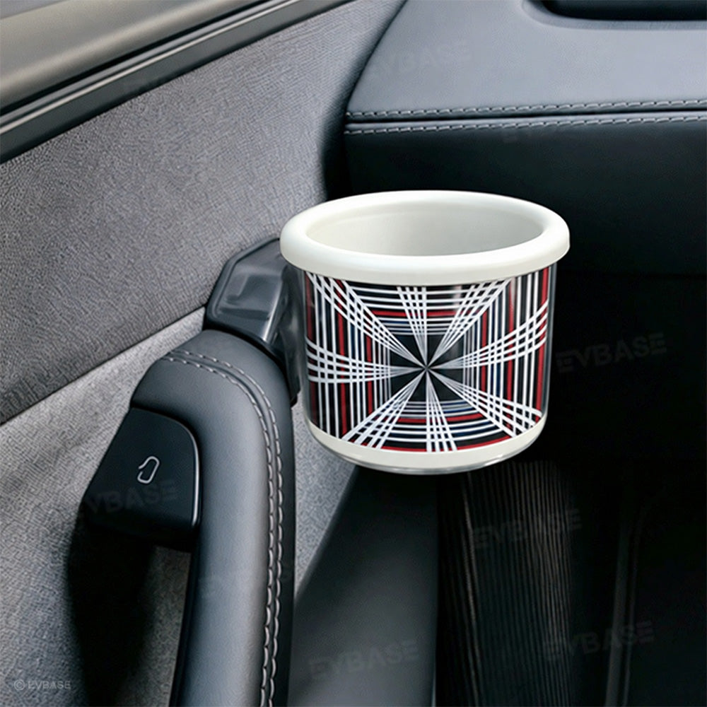 Model Y Juniper/ Y L ABS Side Door Cup Holder Plaid Style Storage Drink Holder
