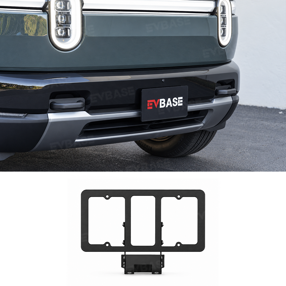 Front License Plate Frame for Rivian R2 License Plate Mount No-Drill Aluminum Holder