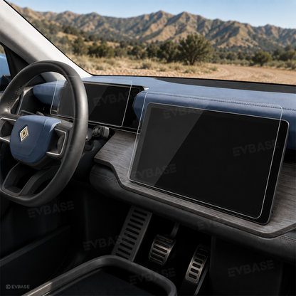 Screen Protector for Rivian R2 Center Touchscreen & Instrument Cluster HD Clear Tempered Glass Screen Protector Set