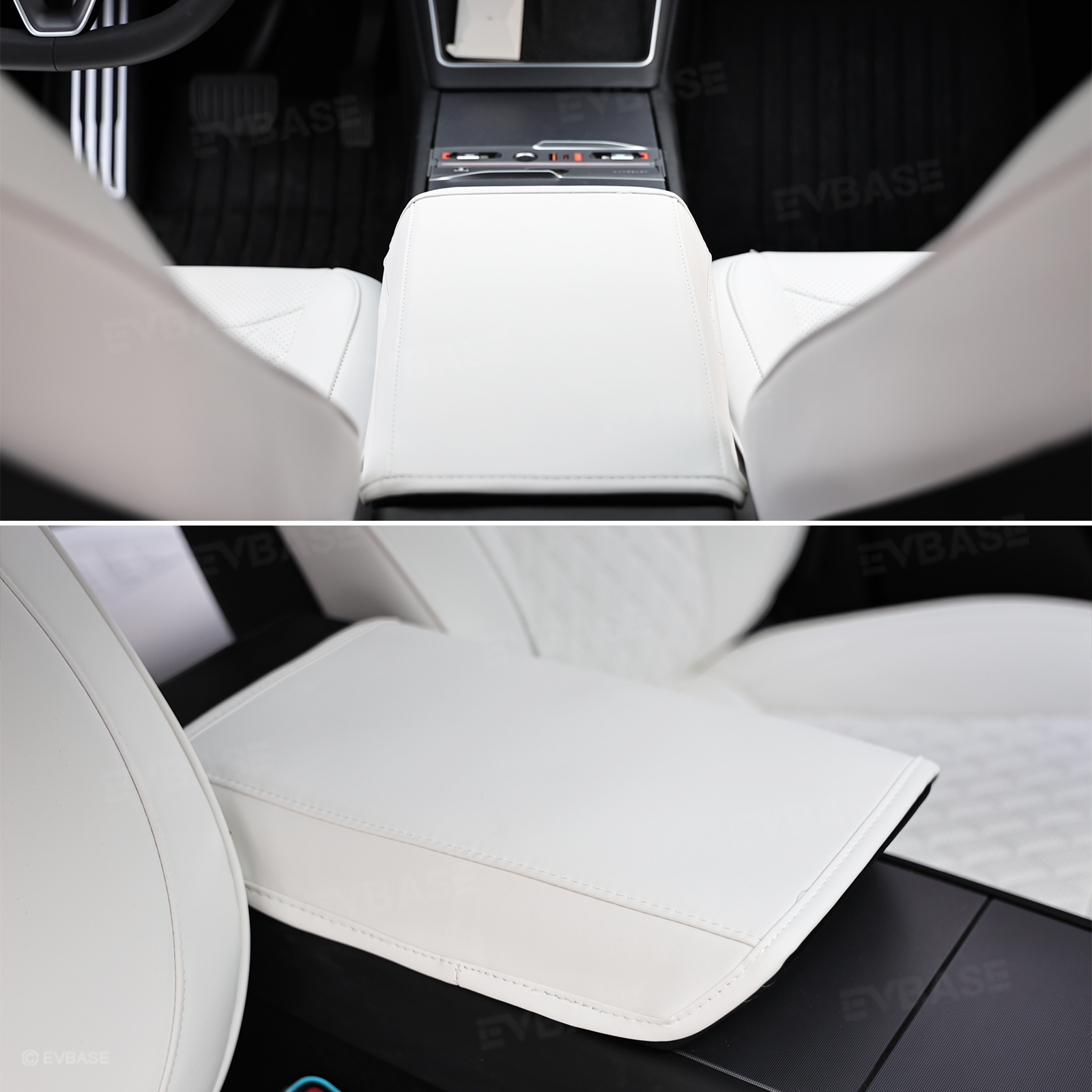 Model Y Juniper Seat Covers Waterproof Breathable NAPPA Leather Seat Protector with Diamond Quilted Design