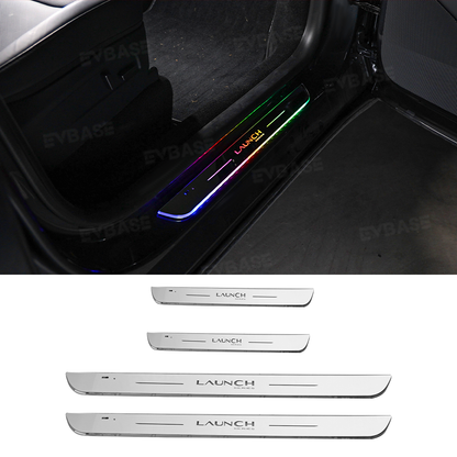 Tesla Model Y Juniper  Illuminated  Door Sills Covers Welcome Pedal Trim Protectors Plates With Launch Logo
