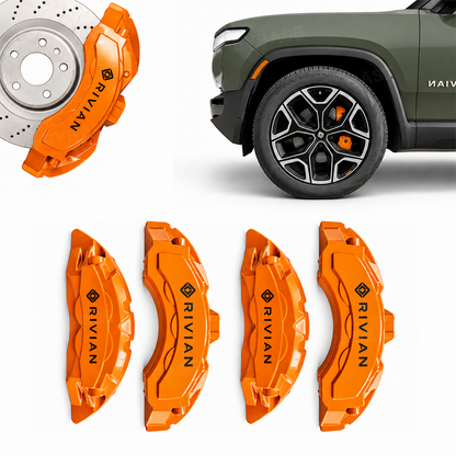 Brake Caliper Covers for Rivian R1S/R1T Front & Rear Caliper Protector Performance Look Precision Bolt-On