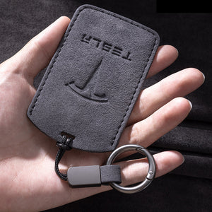 EVBASE Tesla Key Card Holder Model 3/Y/X/S Key Card Case With Key Chain for Tesla Accessories
