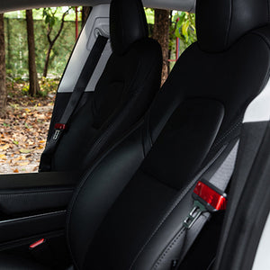 Tesla Model Y 3 Carbon Fiber Interior Accessories Seat Belt Fascia Cover
