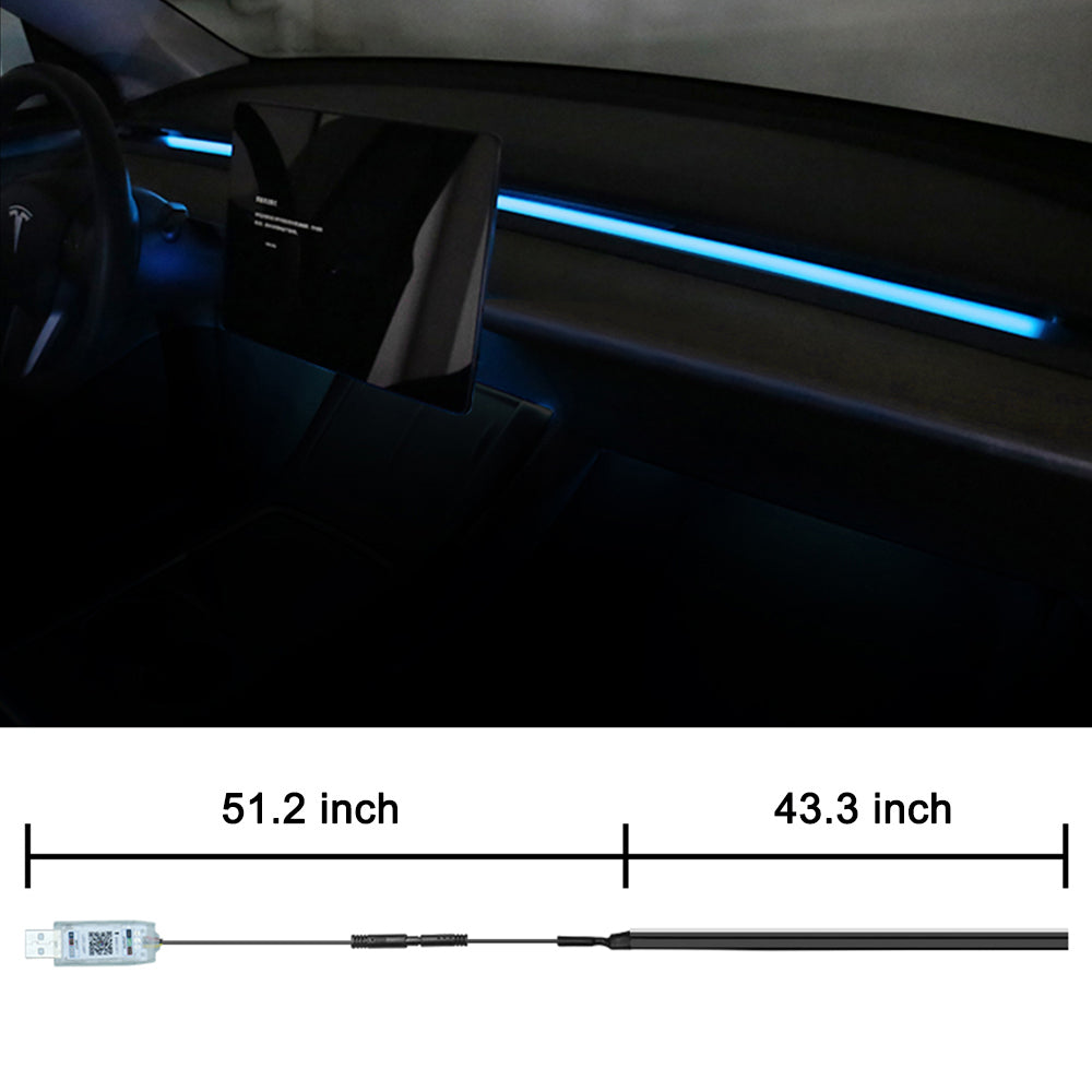 Brighten Up Your Tesla Interior with the EVBASE LED Streamer