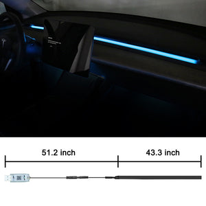 EVBASE Model 3 Y Dashboard Streamer Ambient Light