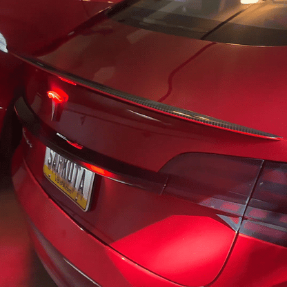 New Red Spoiler Carbon Fiber Model Y/3 Real Carbon Fiber Spoiler for Tesla