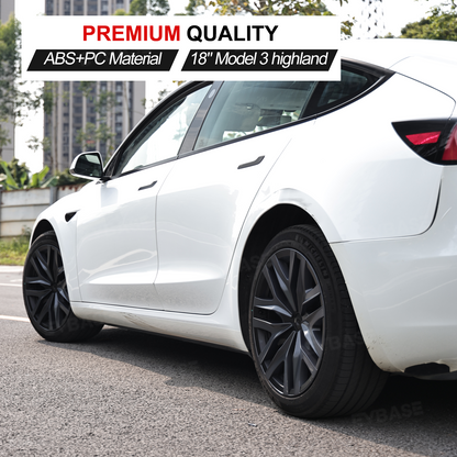 Model 3 Highland Wheel Covers 18" Photon Wheels Hubcaps Inspired By Model Y Performance