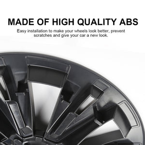 EVBASE Tesla Model Y Turbine Wheel Covers 19 inch Sport Model X Version Wheel Cap 4PCS Matte 2020-2024 Year