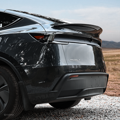 Tesla Model Y Juniper Spoiler Real Carbon Fiber Wing Rear Trunk Lid With Performance Style
