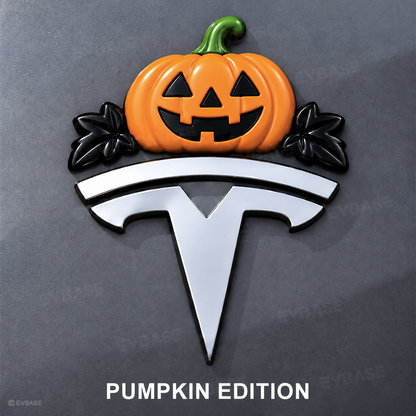 Model Y/3/YL Halloween Tesla Emblem Decals Holiday Decor Waterproof Stickers Bat & Pumpkin Style