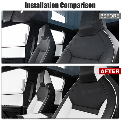 Cybertruck Seat Covers Waterproof Nappa Leather Cyberpunk-Inspired Style Seat Protector