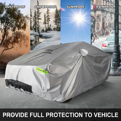 Cybertruck Full Car Covers Waterproof Sliver Coating All Weather Outdoor Protection Exterior Accessories for Tesla